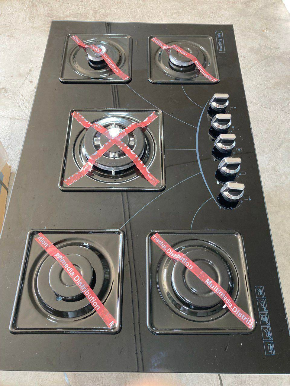 اجاق گاز پنج 5 شعله شیشه نشکن طرح فر|اجاق گاز و لوازم برقی پختوپز|قرچک, فردیس|دیوار