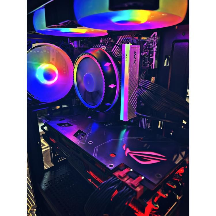 کیس کامپیوتر گیمینگ و رندرینگ5700xt rog rgb نسل ۱۰|رایانه رومیزی|تهران, اندیشه (شهر زیبا)|دیوار