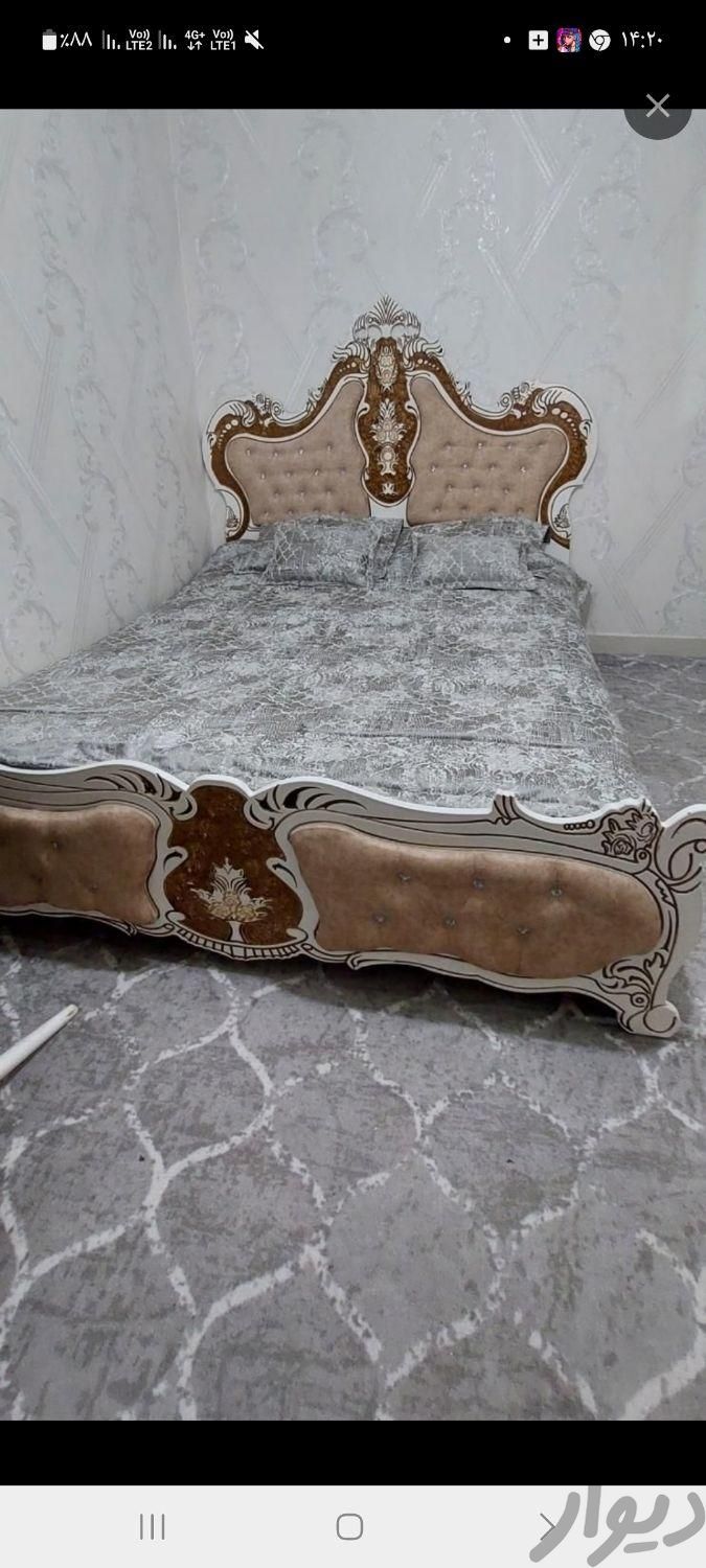 تخت خواب دونفره با تشک رویال|تخت و سرویس خواب|تهران, باغ فیض|دیوار