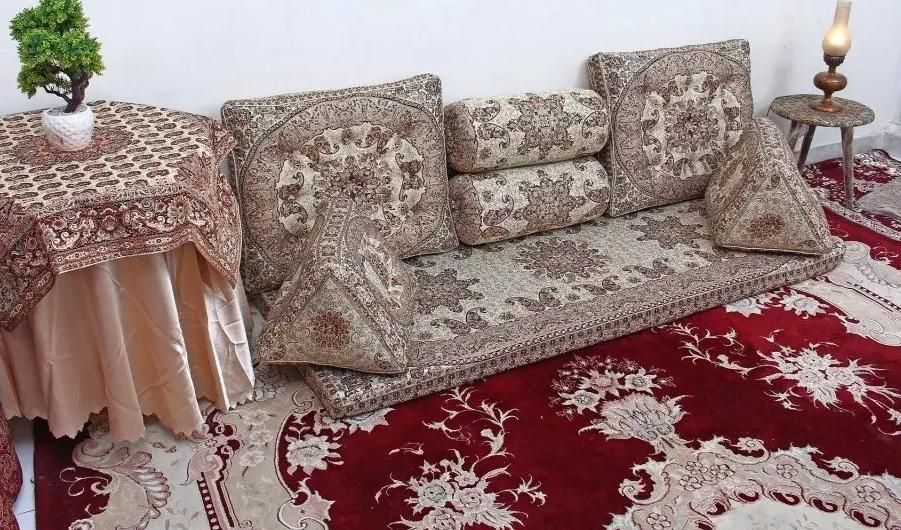 سرویس پشتی  شاه نشین مدل طوسی گل ریز|پشتی|تهران, بازار|دیوار