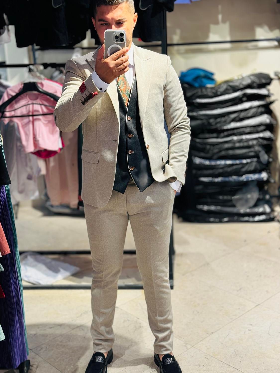 کت و شلوار ژیله دو رو پارچه ترک کرم(شوک پلاس )|لباس|تبریز, |دیوار