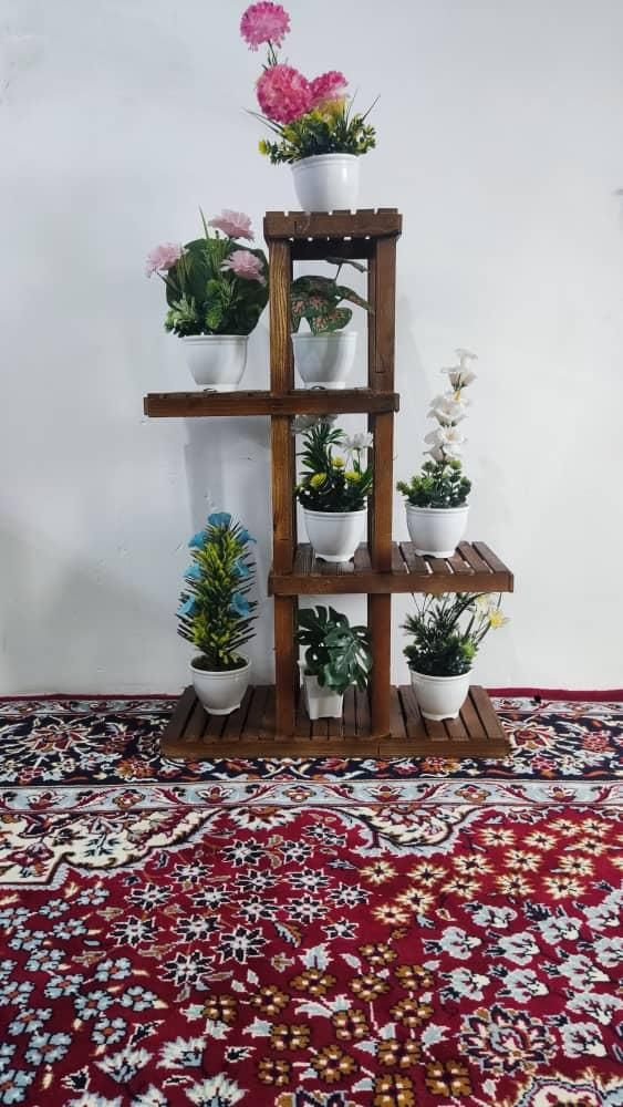 پایه گلدان طرح های متنوع چوبی چوب روس شلف گلدان|گل و گیاه طبیعی|تهران, نارمک جنوبی|دیوار