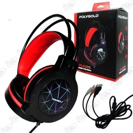 هدفون گیمینگ RGB اورجینال سیمی poly gold مدل 6920|لوازم جانبی موبایل و تبلت|شیراز, تحویلی|دیوار
