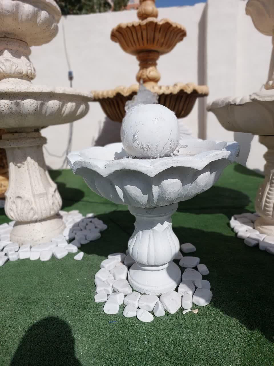 آبنما طبقاتی بتنی مسلح شیک سیمانی فواره حوض باغی|مصالح و تجهیزات ساختمان|آستارا, |دیوار