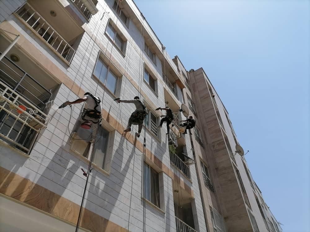 پیچ و رولپلاک و پرچ سنگ نما با راپل بدون داربست|خدمات پیشه و مهارت|بابلسر, |دیوار