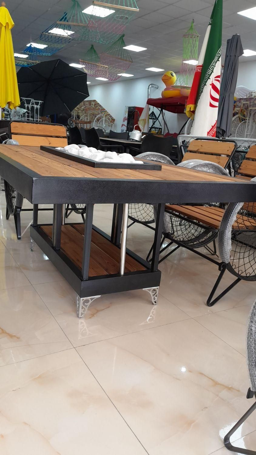 نیمکت آتشدان/گازی/میز/مبلمان/باغی ویلا اتشکده|صندلی و نیمکت|چهارباغ, |دیوار