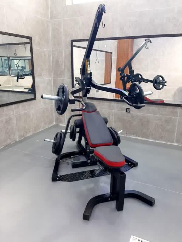 دستگاه بدنسازی باشگاه خانگی همراه با نیمکت حرفه ای|تجهیزات ورزشی|سنندج, |دیوار