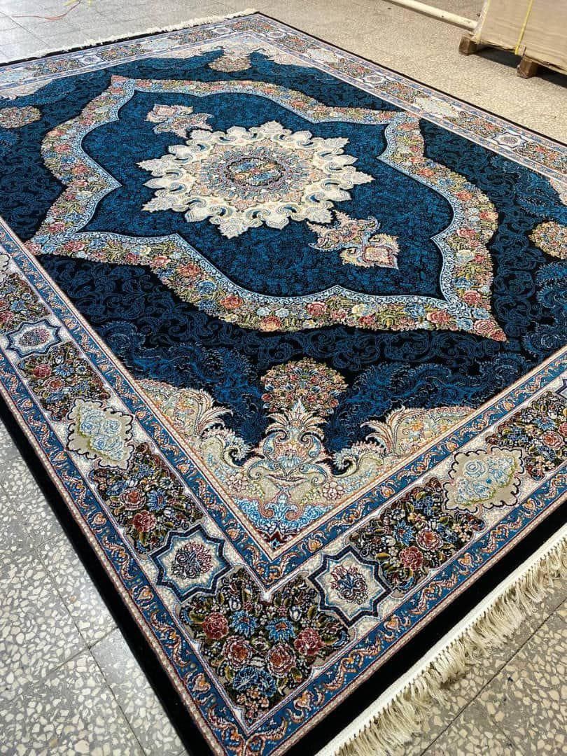 فرش زیبای دلاریس سرمه ای|فرش|ورامین, |دیوار