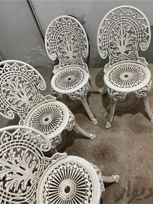 صندلی الیاژ فلزی سفید|صندلی و نیمکت|مشهد, آیت الله خامنه‌ای|دیوار