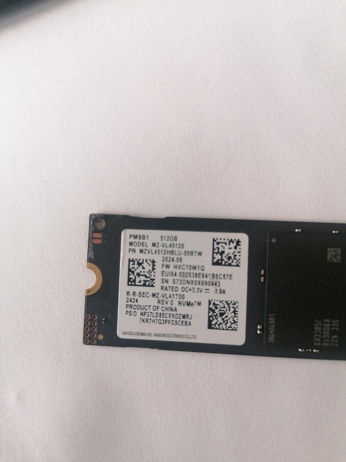 حافظه هارد SAMSUNG SSD NVME 512 GB M.2|قطعات و لوازم جانبی رایانه|تهران, ونک|دیوار