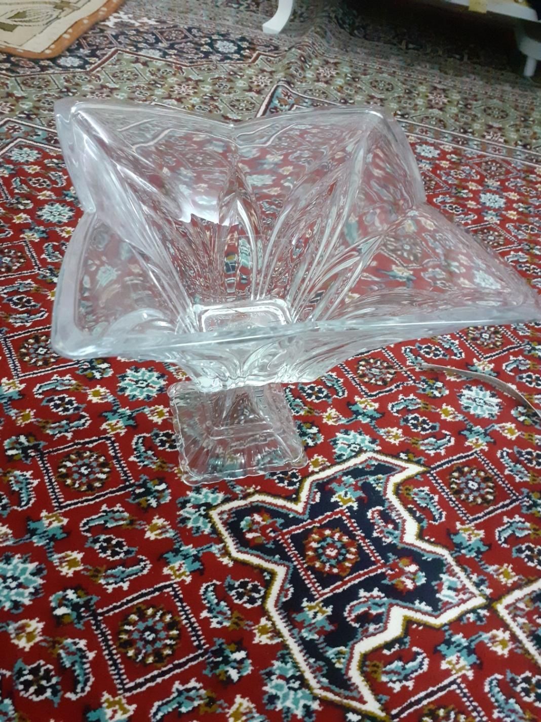 ظرف کریستال پذیرایی میوه خوری شکلات خوری پایه دار|حراج|قم, امامزاده ابراهیم|دیوار