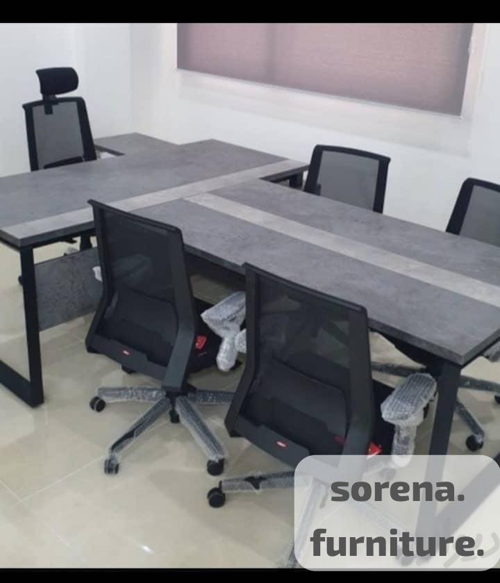 میزکنفرانس/میزریاست پایه فلزی/صندلی توری/پیشخوانmd|دفتر کار|تبریز, |دیوار