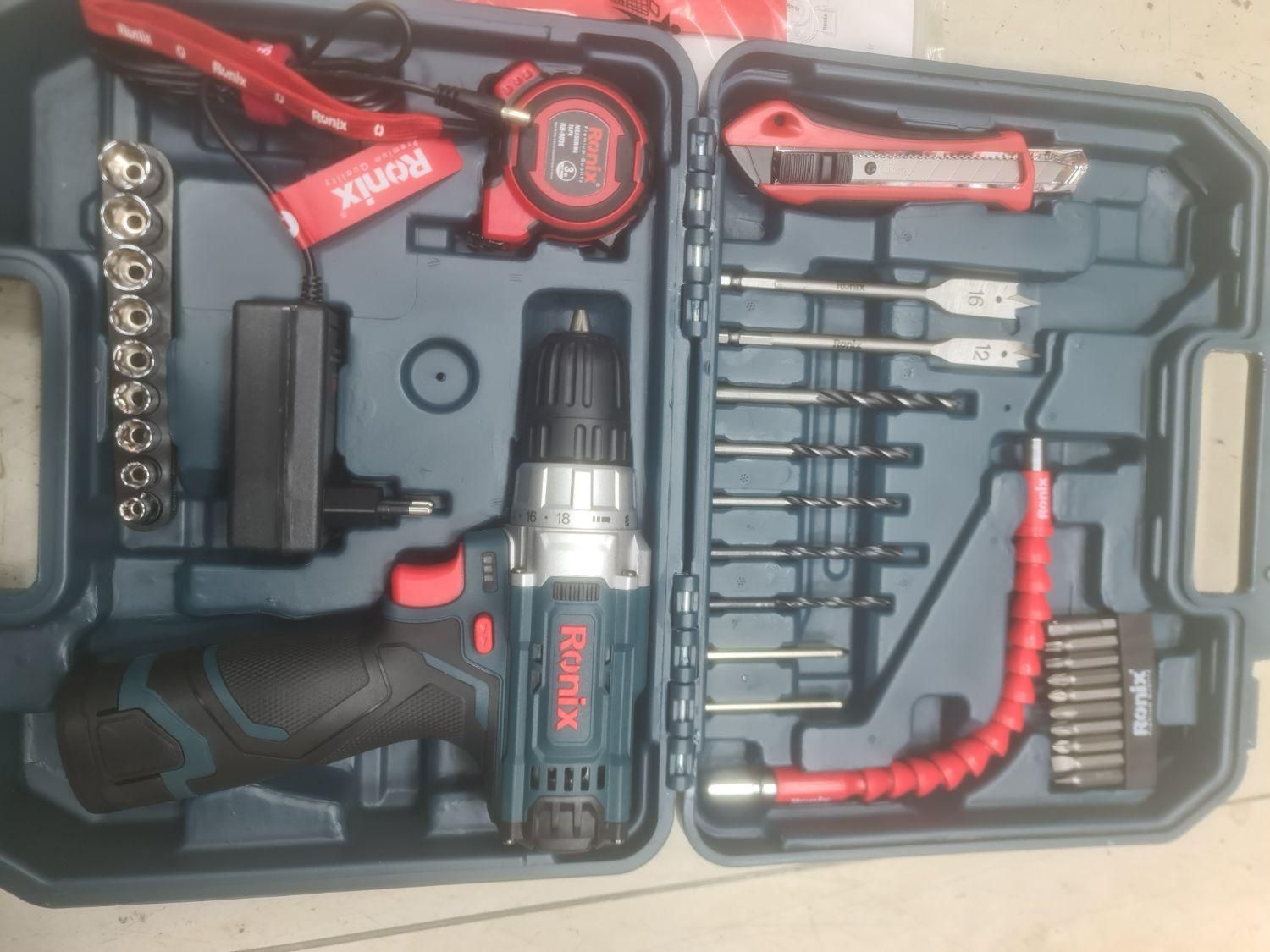 دریل شارژی رونیکس با لوازم صنعتی|ماشینآلات صنعتی|کرمانشاه, |دیوار