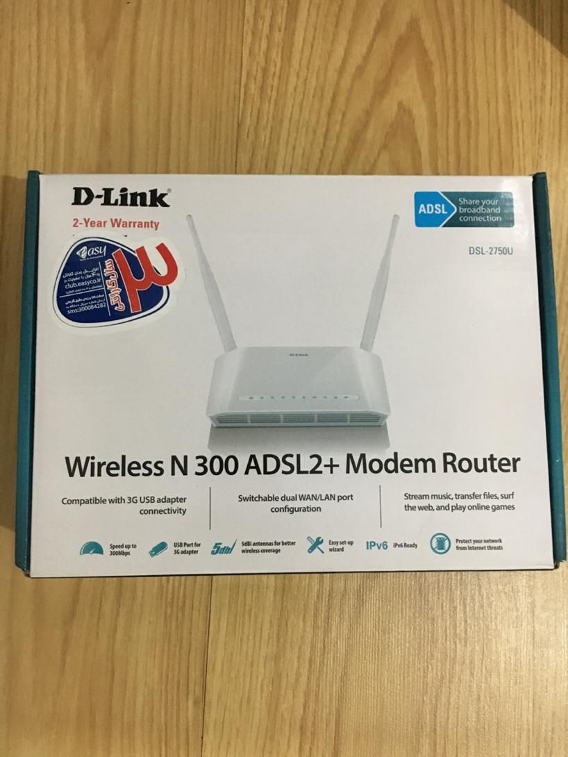 مودم دی لینک 2750U Dlink adsl|مودم و تجهیزات شبکه|تهران, شهر‌زیبا|دیوار