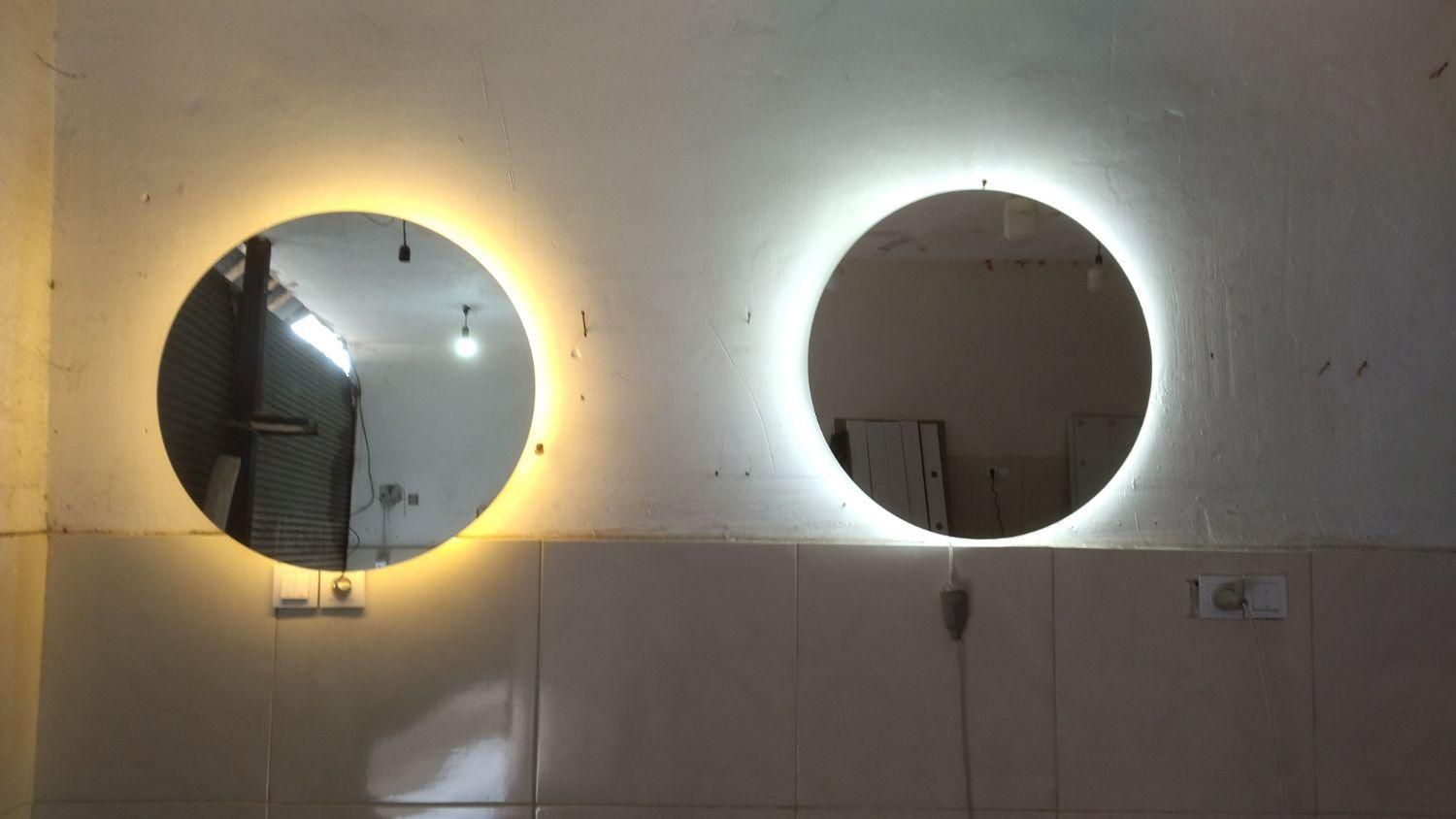 آینه ایینه گرد سرشور صندلی اصلاح آرایشگاه میزناخن|آینه|رشت, اسماعیل آباد|دیوار