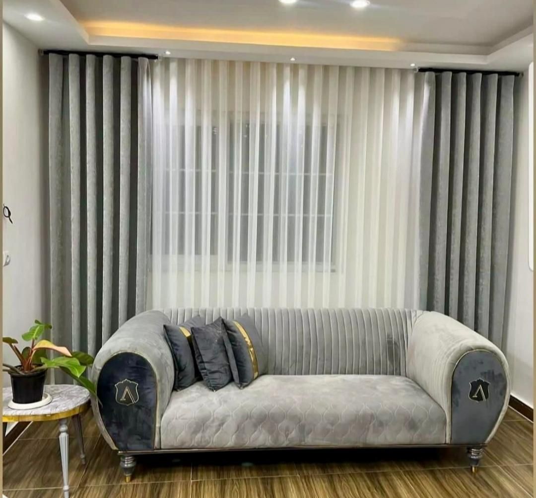 پرده شاین دار، پرده آماده پانچی|پرده، رانر، رومیزی|تهران, عبدلآباد|دیوار