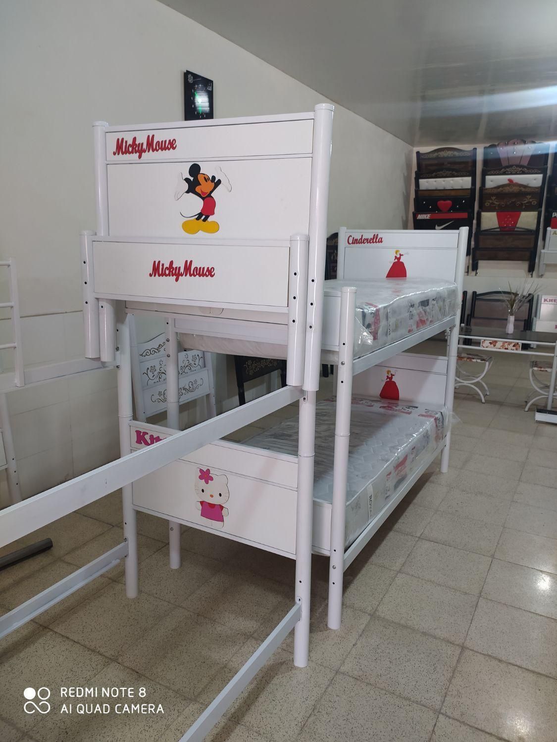 تخت خواب دو طبقه مدل عروسکی|تخت و سرویس خواب|اصفهان, هفتون|دیوار