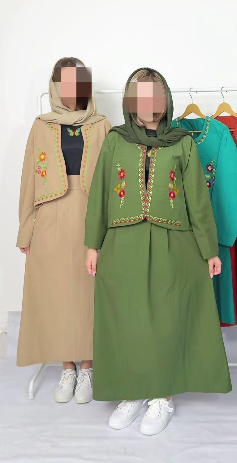 لباس زنانه کت دامن سنتی گل بهاری شیکان کده|لباس|مشهد, امامیه (شهرک غرب)|دیوار