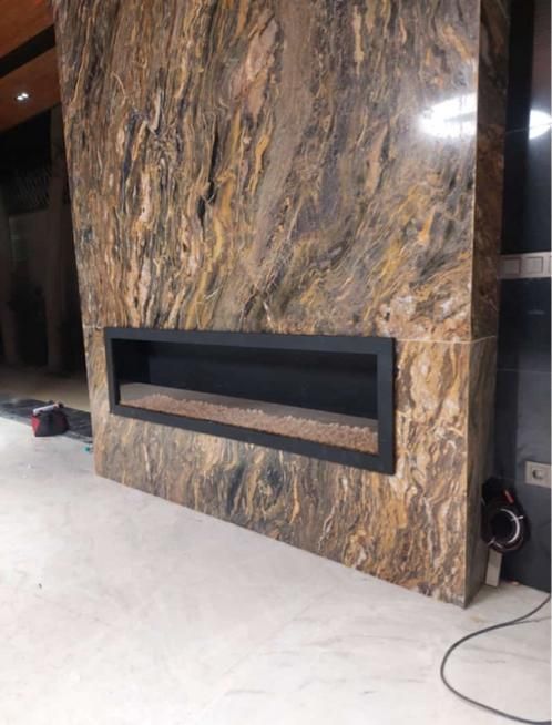 شومینه گازی فلت شیشه کوتاه|بخاری، هیتر، شومینه|لواسان, |دیوار