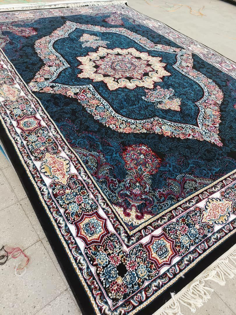 قالی فرش طرح کارینا سورمه ای|فرش|اصفهان, رهنان|دیوار