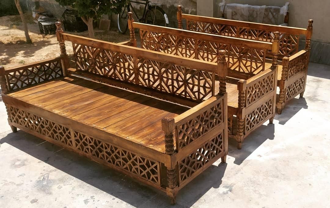 تخت سنتی چوبی|صندلی و نیمکت|تهران, مولوی|دیوار