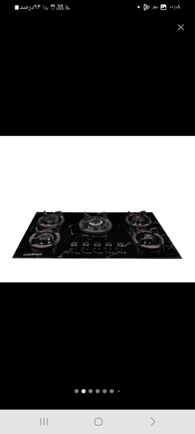 اجاق گاز توکار صفحه جدید ۵شعله شیشه مدل j10|اجاق گاز و لوازم برقی پختوپز|رشت, رشتیان|دیوار