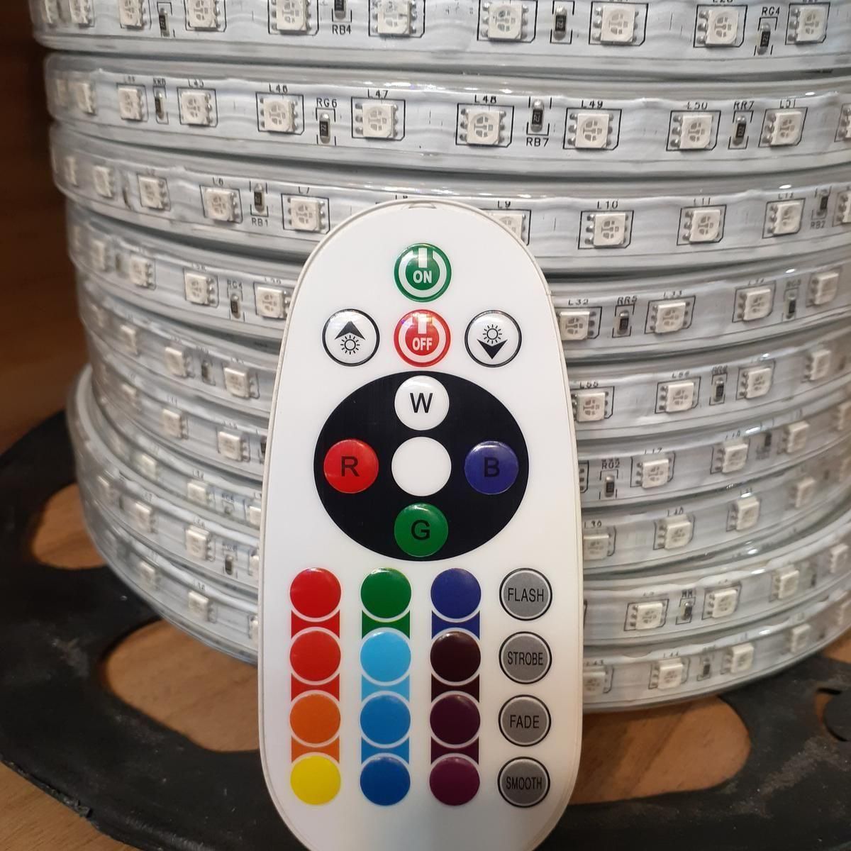 ریسه شلنگی RGB( هفت رنگ) استریپ با ضمانت|ریسه و چراغ تزئینی|قم, نیروگاه|دیوار