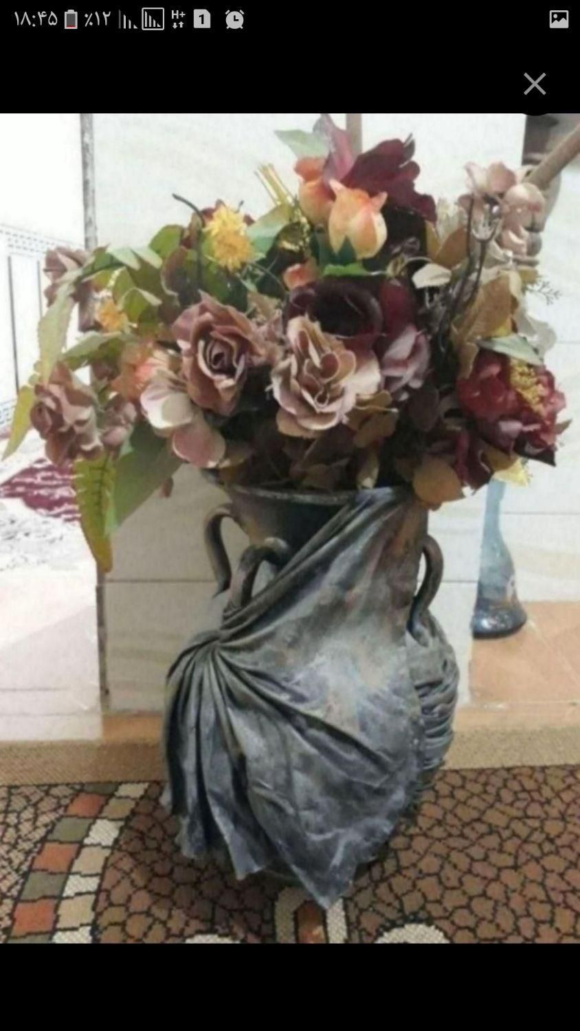 گل و گلدان خمره ای|گل مصنوعی|کوهدشت, |دیوار