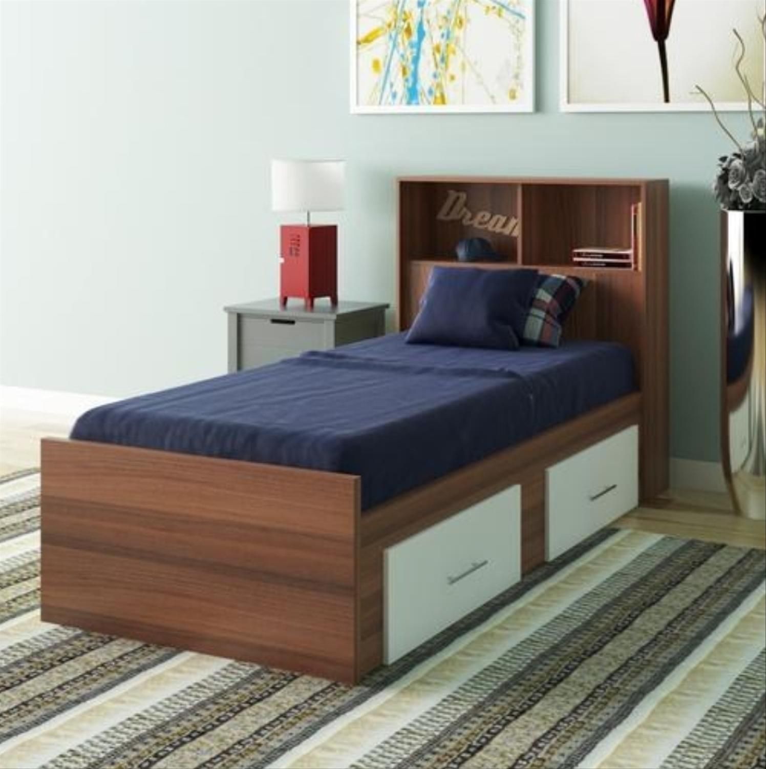 تخت کتابخانه دار|تخت و سرویس خواب|رشت, باهنر|دیوار