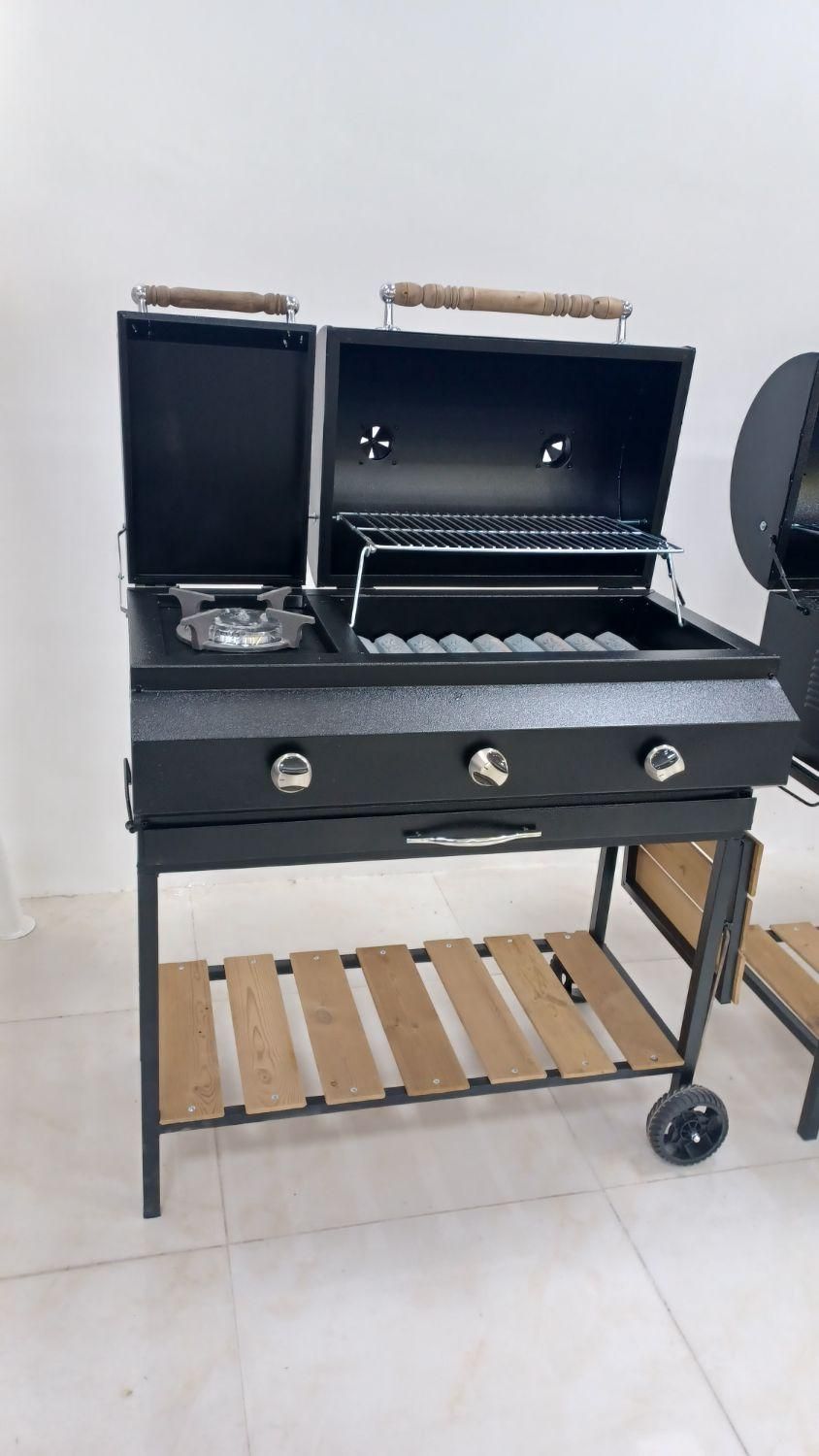 باربیکیو ۸۰ سانتی پلوپز دار گازی زغالی دومنظوره|اجاق گاز و لوازم برقی پختوپز|چهارباغ, |دیوار