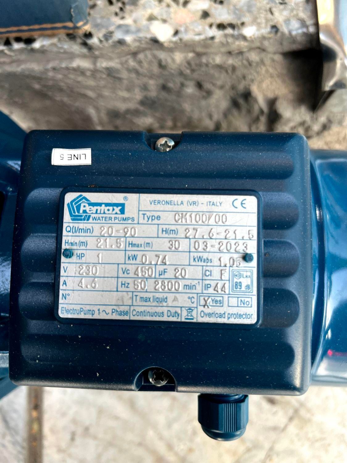 پمپ آب یک اسب بشقابی پنتاکس ایتالیا ساخت ایران|مصالح و تجهیزات ساختمان|مشهد, کوشش|دیوار