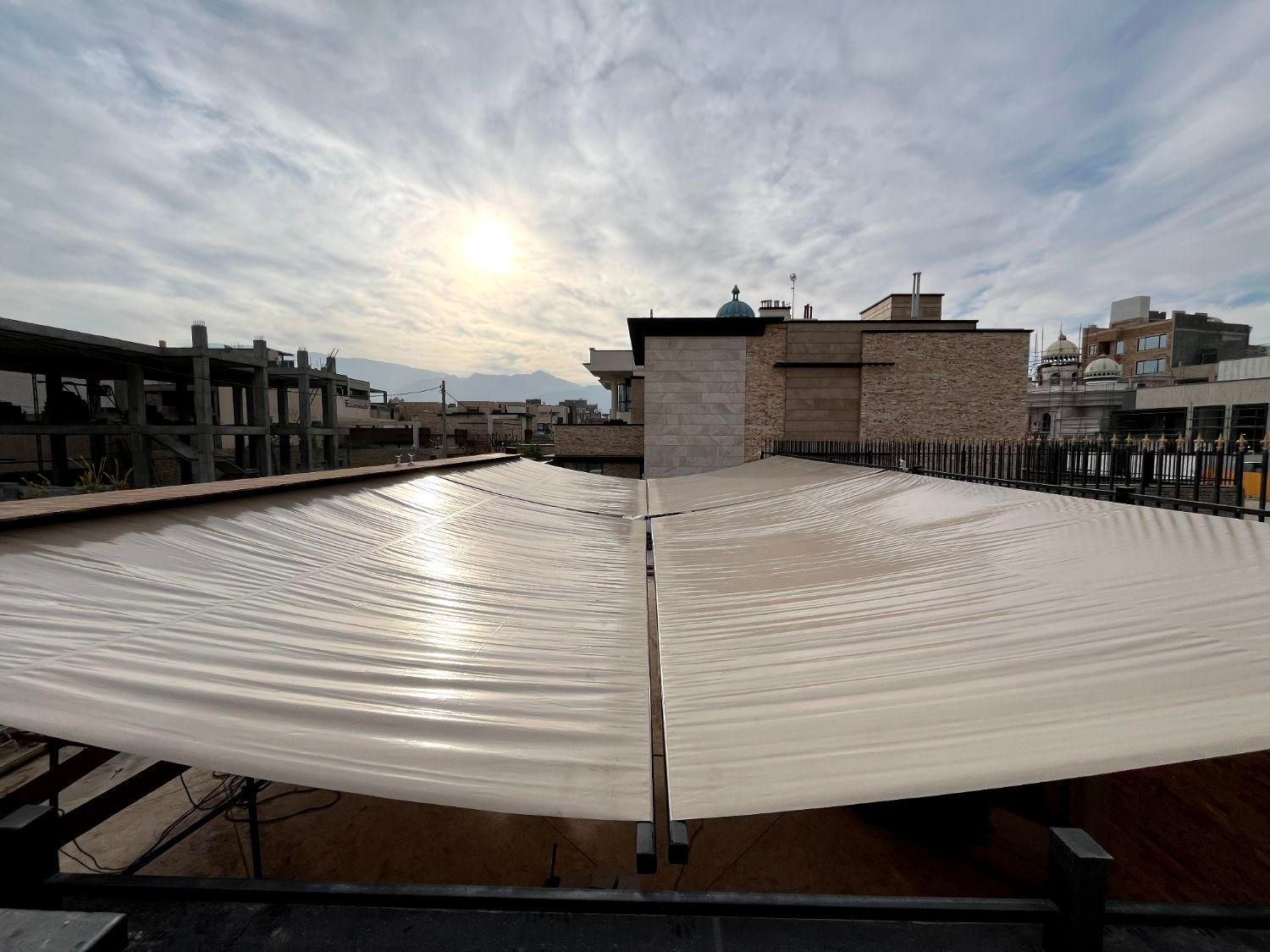 سایبان بازویی زنجیری و بکسلی برقی|خدمات پیشه و مهارت|کاشان, کشاورز|دیوار