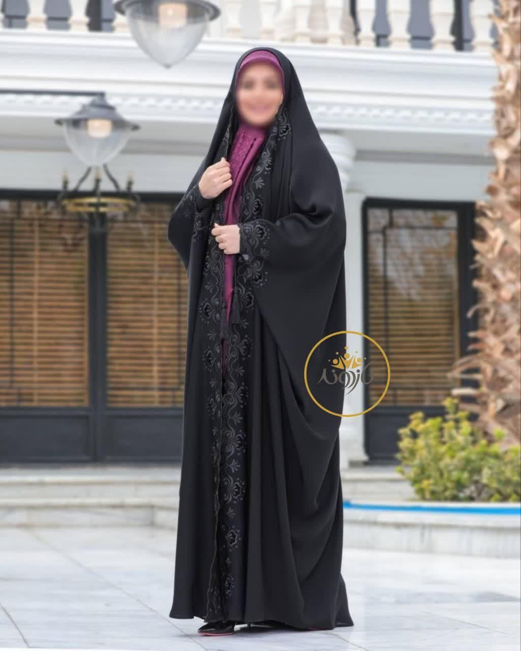 چادر مشکی عبایی عربی نگین دار،ساده کد 765DZ|لباس|دزفول, |دیوار