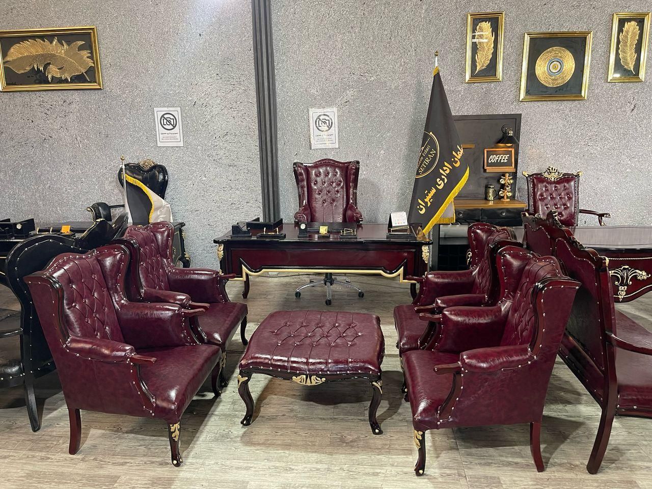 مبلمان سلطنتی اداری چستر سبز|دفتر کار|آبیک, |دیوار