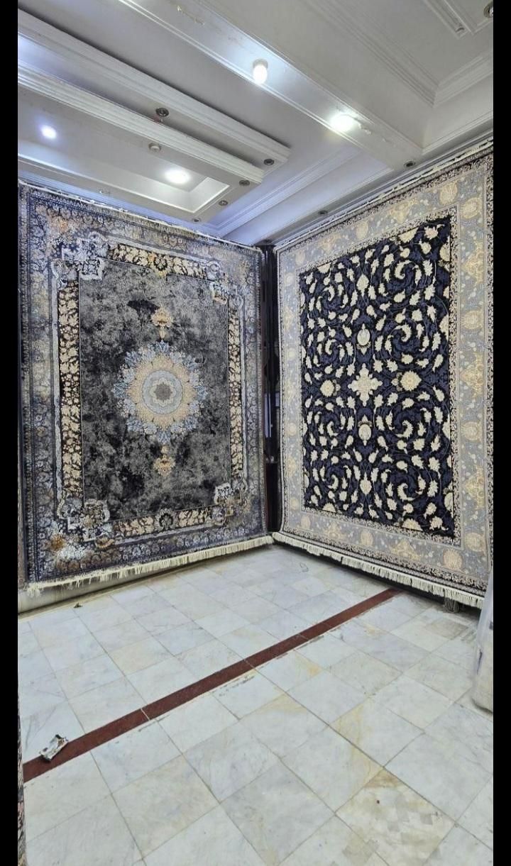 کهکشانی افشان درباری زیبا فرش و قالی رنگبندی جدید|فرش|کرمان, |دیوار