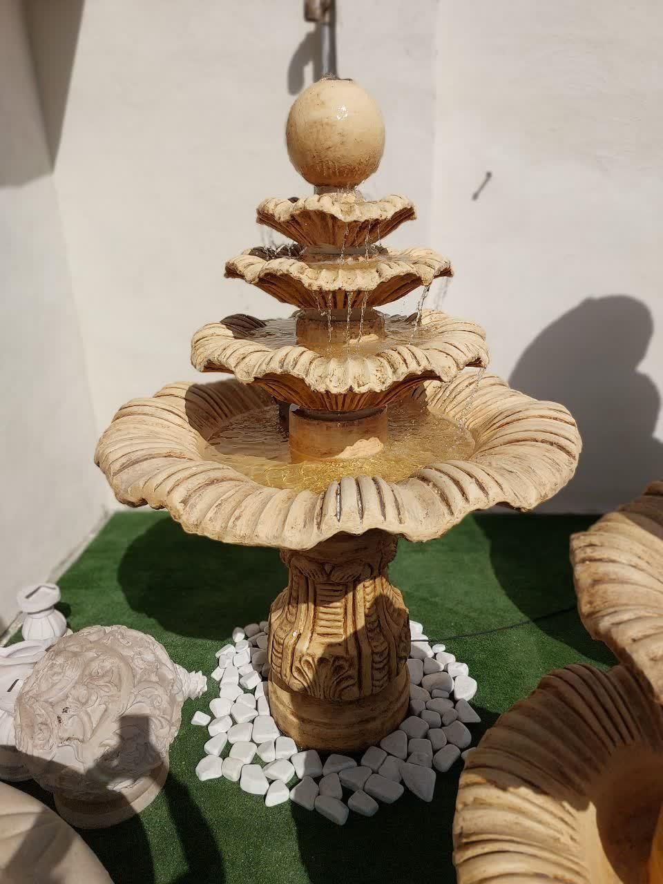 آبنما طبقاتی بتنی مسلح شیک سیمانی فواره حوض باغی|مصالح و تجهیزات ساختمان|آستارا, |دیوار