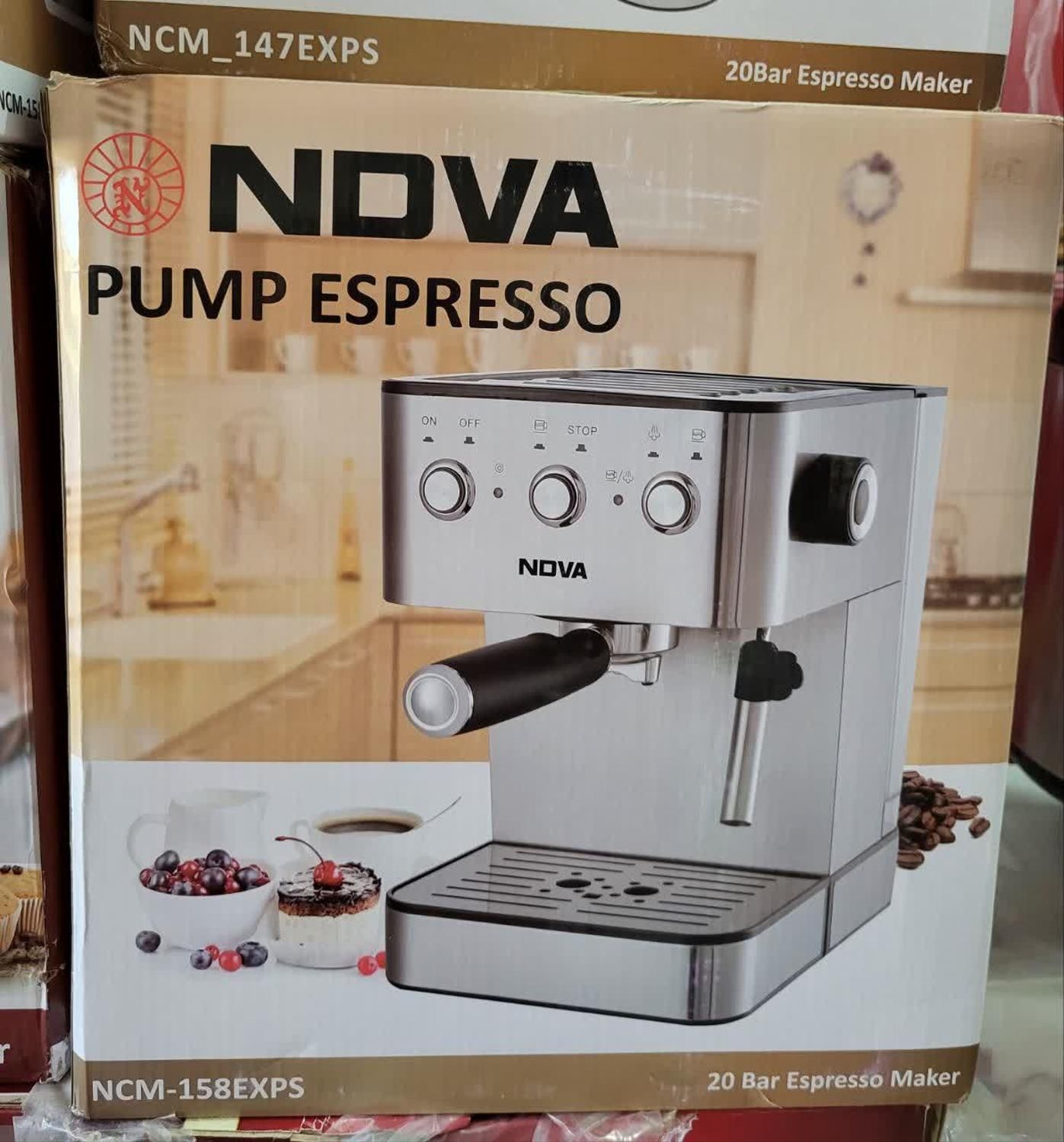 اسپرسو ساز NOVA مدل 158 تمام استیل 20 بار قهوه ساز|سماور، چایساز، قهوهساز|یزد, |دیوار