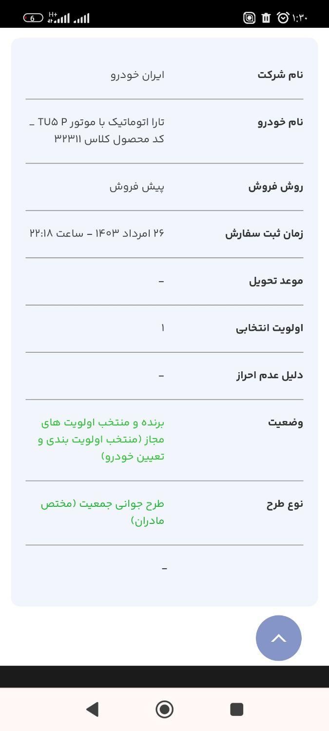 حواله تارااتومات پیش فروش طرح مادران|سواری و وانت|اهواز, زیتون کارمندی|دیوار