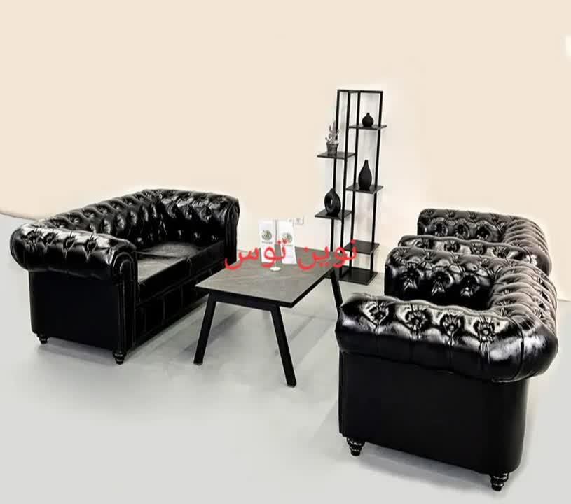 چستر مبل اداری نیم ست چرمی ۴نفره|مبلمان اداری|مشهد, گلبرگ شمالی|دیوار