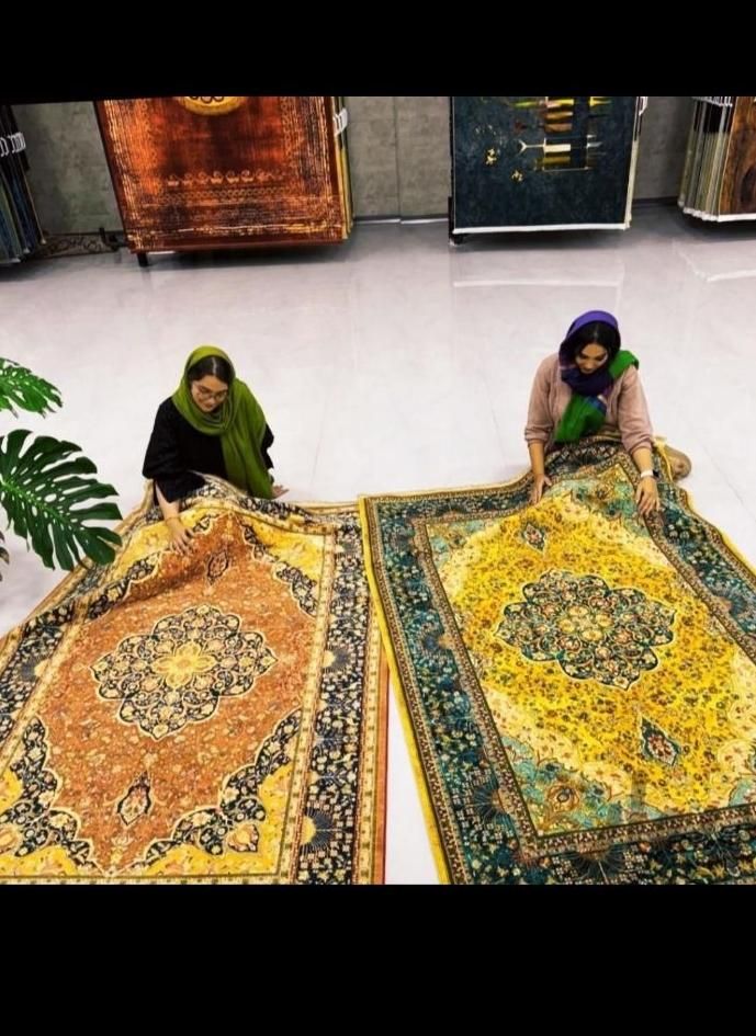فرش دستباف گونه سبک ابریشم گل زنده ۱۰۰رنگ|فرش|اهواز, پادادشهر|دیوار