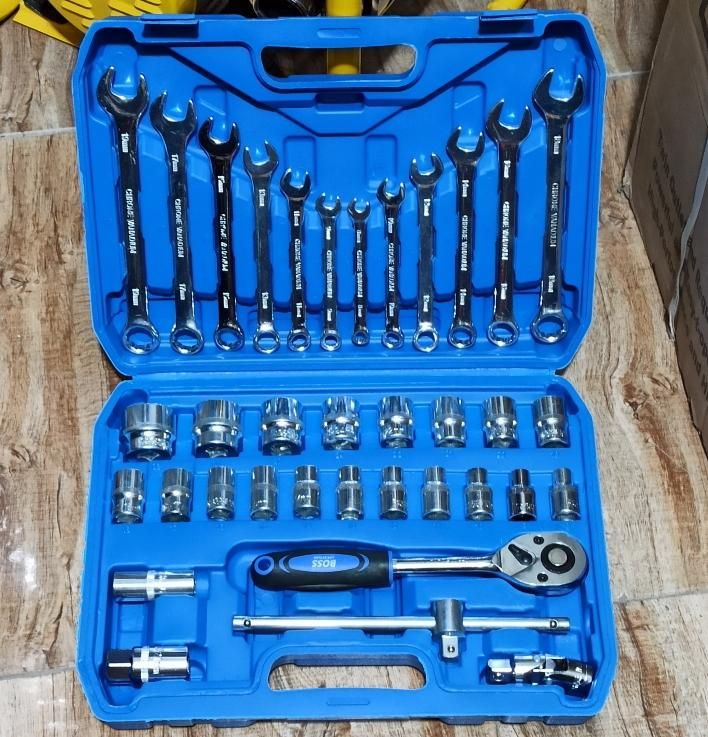 جعبه بکس بزرگ 37پارچه با 12تا آچار یکسر رینگ آک آک|ابزارآلات|اراک, |دیوار