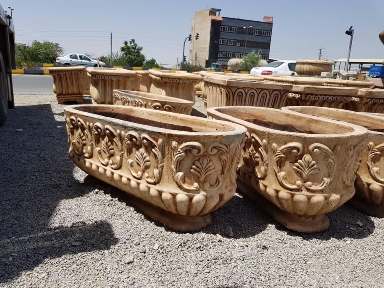 گلدان بتنی سنگین فلاورباکس سیمانی فایبرگلاس شیک|عمده‌فروشی|مشهد, سجادیه|دیوار