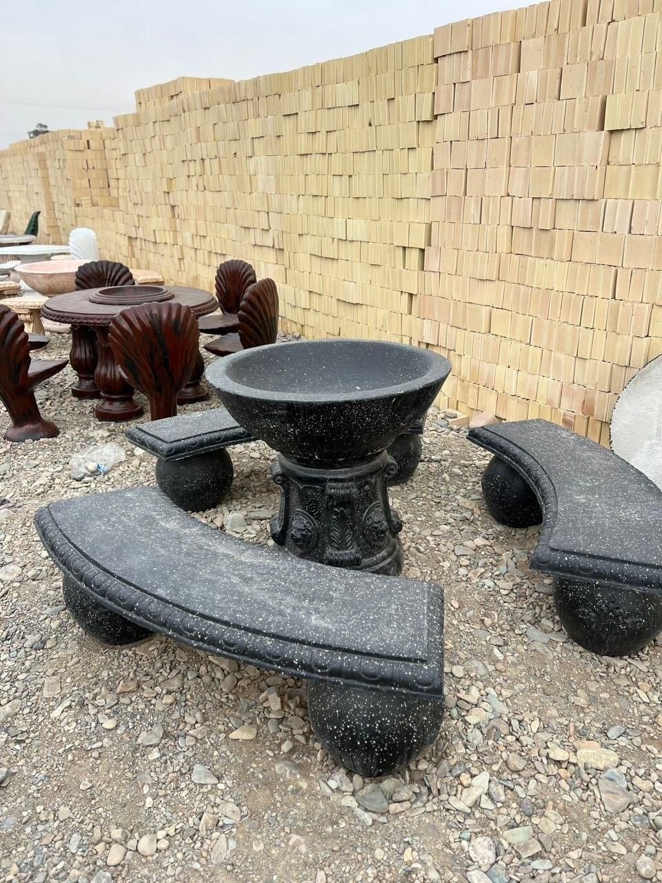 میز نیمکت سلطنتی بتنی|مبلمان خانگی و میز عسلی|چابهار, |دیوار
