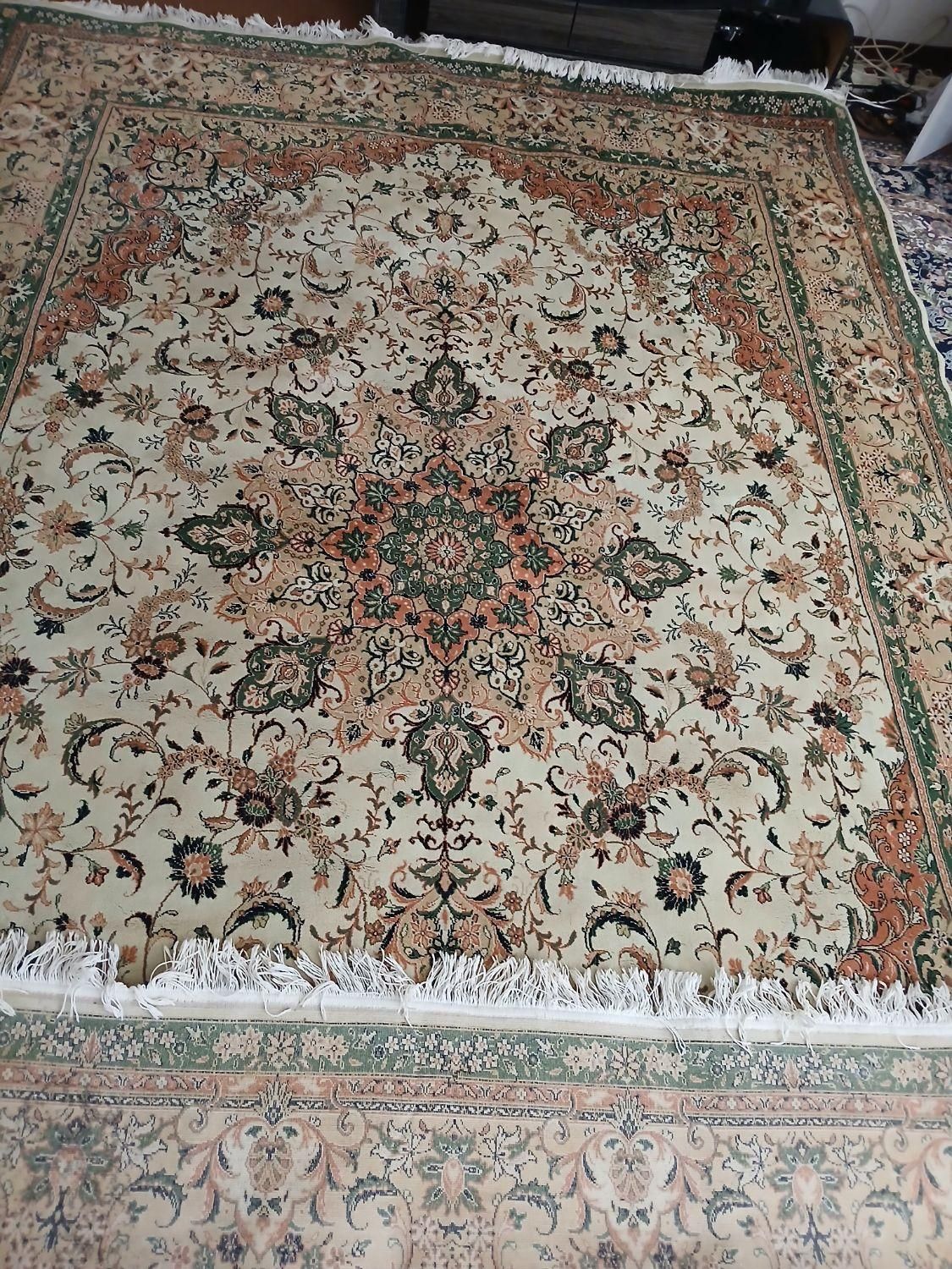 یک جفت فرش ۹متری تمام نخ کویر|فرش|کرمانشاه, |دیوار