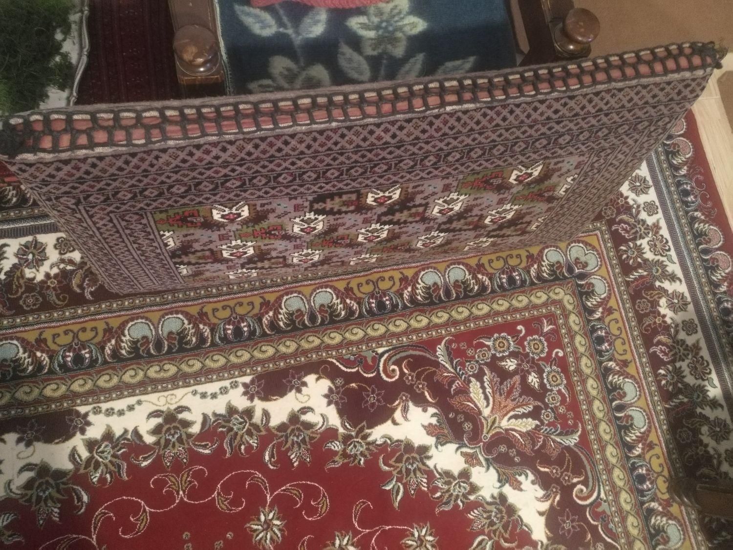 پشتی شتری دستباف|پشتی|شیروان (خراسان), |دیوار