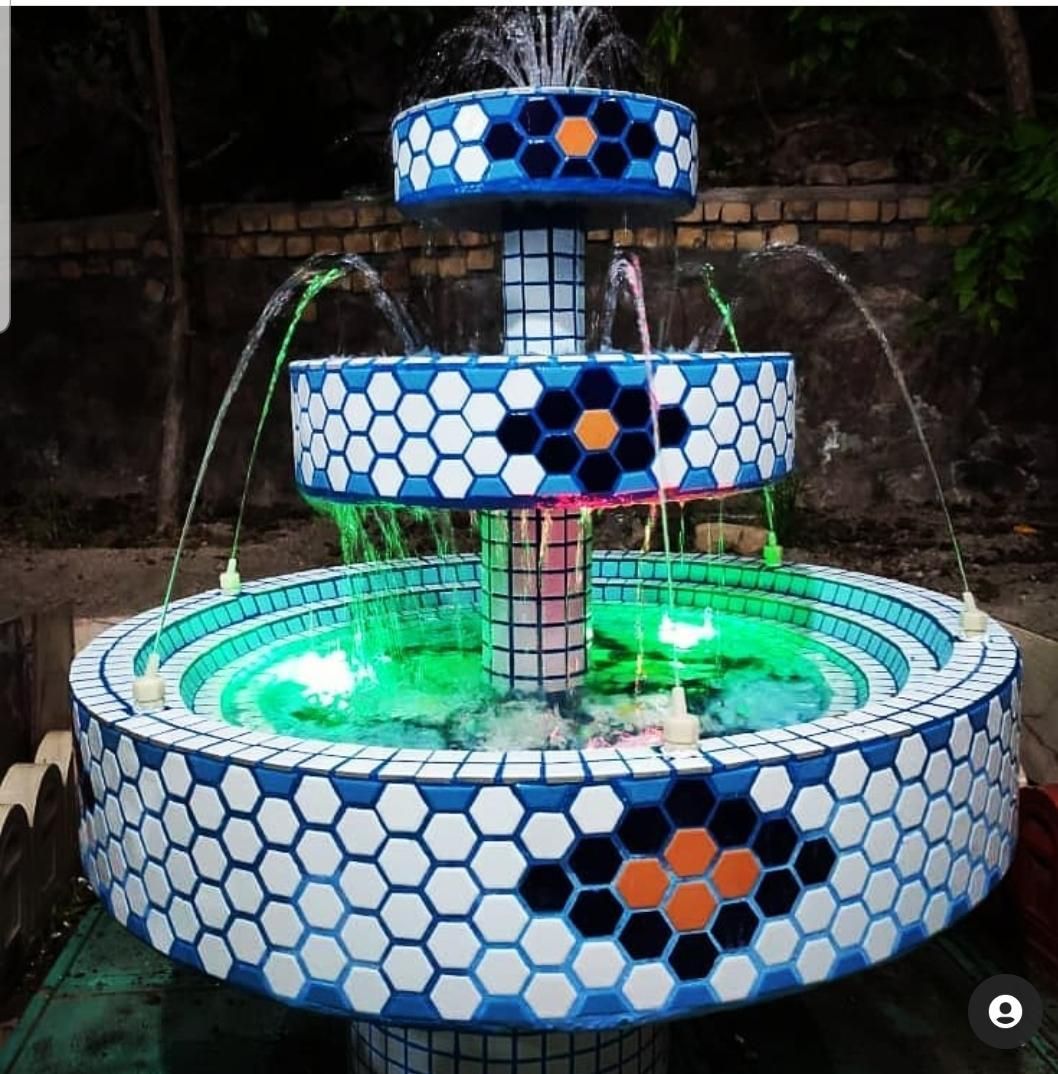 آبنما کاشیکاری فرشتگان چراغخور سرامیکی سنتی|مصالح و تجهیزات ساختمان|یزد, |دیوار