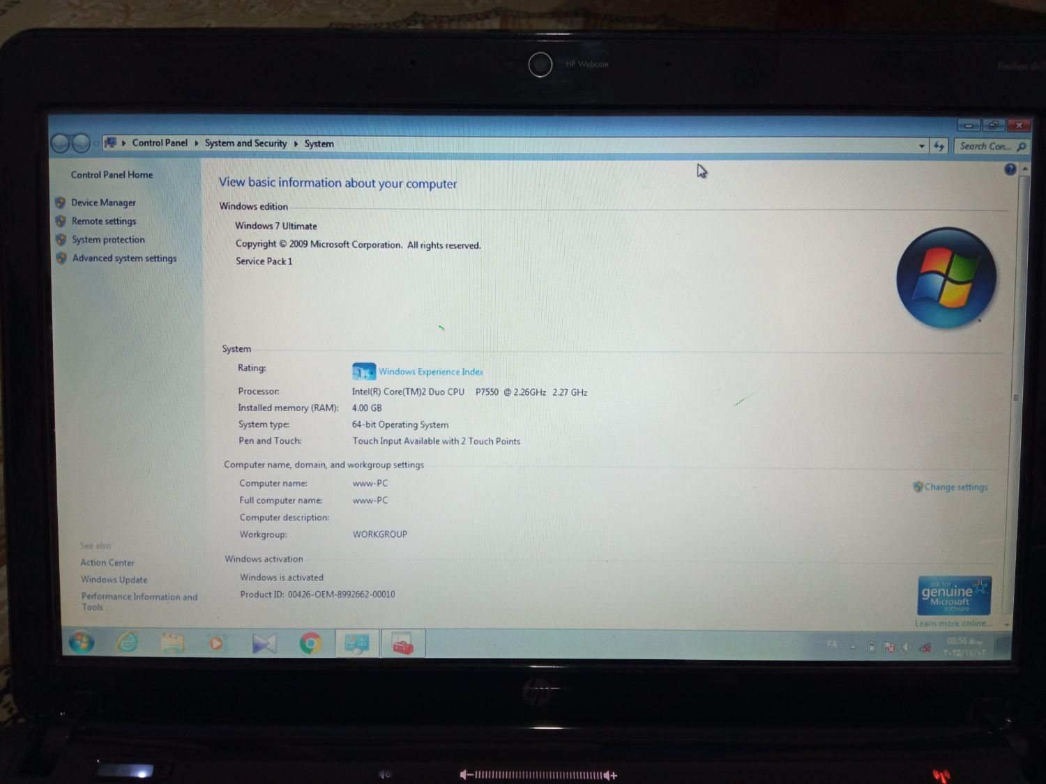 لبتاب HP لمسی نونو با همه ی متعلقات،بدون هیچ مشکلی|رایانه همراه|کرج, مارلیک|دیوار