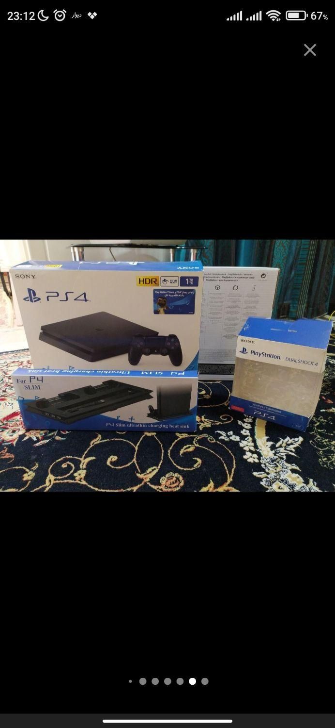 کنسول PS4 اسلیم دو دسته بعلاوه فن و پایه شارژ دسته|کنسول، بازی ویدئویی و آنلاین|تهران, ایران|دیوار