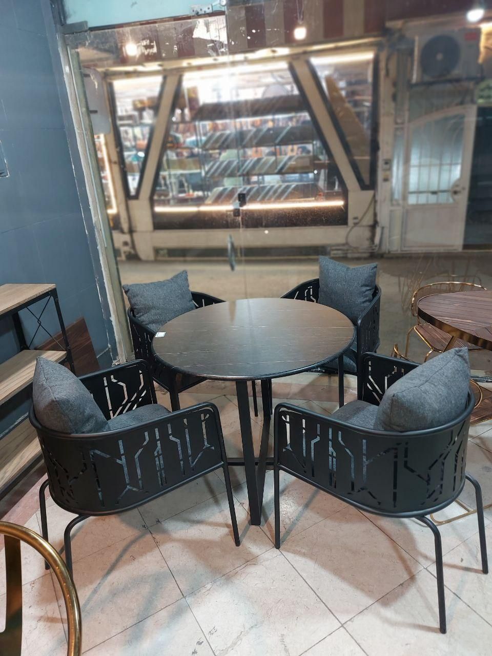 میز ناهارخوری جلو مبلی آبکاری سنگی شیشه غذاخوری|میز و صندلی غذاخوری|مشهد, شهرک رازی (شهرک غرب)|دیوار