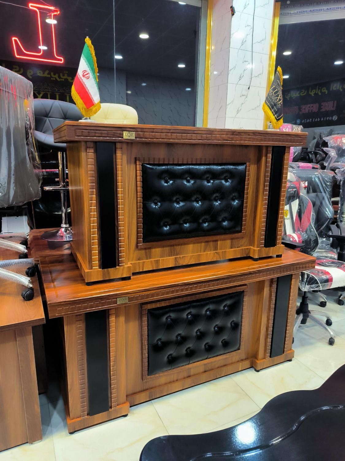 ست میز صندلی مدیریت مبلمان نیمست نیم ست اداری مبل|صندلی و نیمکت|خوی, |دیوار